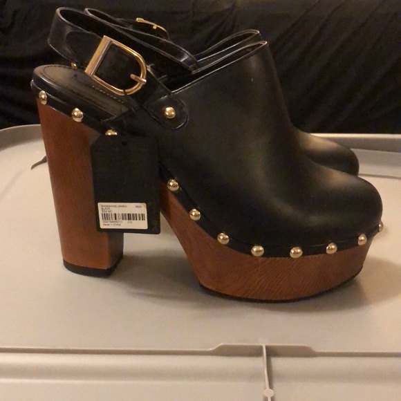 Black Clog Heels - Picture 1 of 9